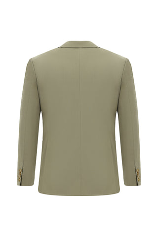  Açık Haki 7 Drop Slim Fit Dar Kesim Pamuklu Lyocell Takım Elbise