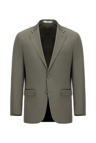  Koyu Haki 4 Drop Relaxed Fit Rahat Kesim Pamuklu Lyocell Takım Elbise