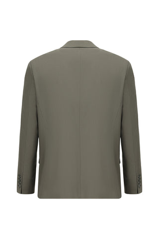  Koyu Haki 4 Drop Relaxed Fit Rahat Kesim Pamuklu Lyocell Takım Elbise