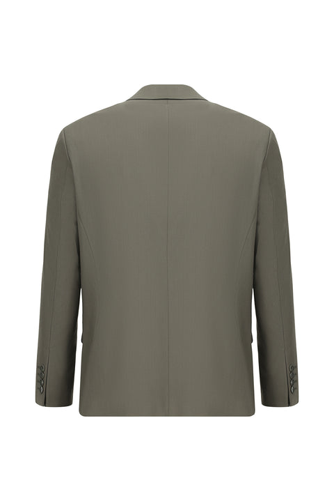 Dark Khaki 7 Drop Slim Fit Narrow Cut Cotton Lyocell Suit