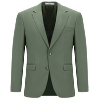 Dark Green 7 Drop Slim Fit Narrow Cut Cotton Lyocell Suit