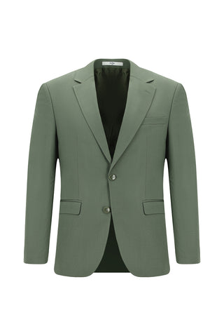  Koyu Yeşil 7 Drop Slim Fit Dar Kesim Pamuklu Lyocell Takım Elbise