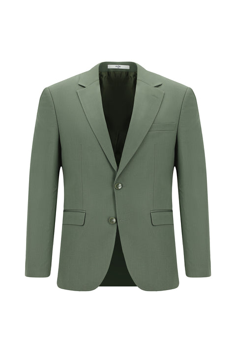 Koyu Yeşil 4 Drop Relaxed Fit Rahat Kesim Pamuklu Lyocell Takım Elbise