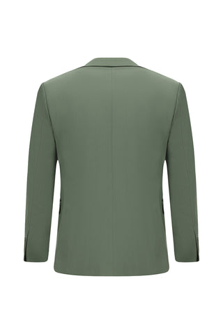 Koyu Yeşil 7 Drop Slim Fit Dar Kesim Pamuklu Lyocell Takım Elbise