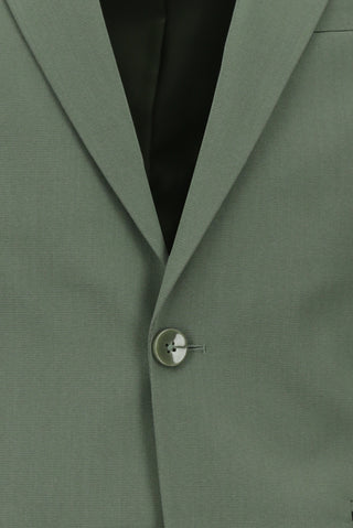  Koyu Yeşil 7 Drop Slim Fit Dar Kesim Pamuklu Lyocell Takım Elbise