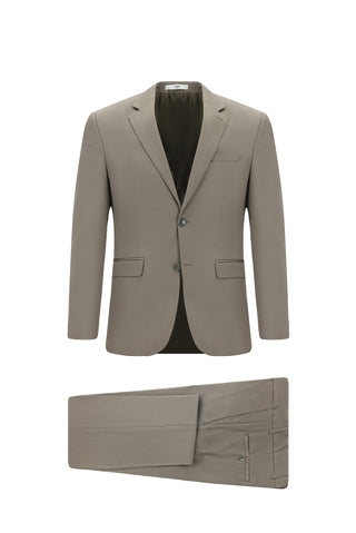  Koyu Vizon 7 Drop Slim Fit Dar Kesim Pamuklu Lyocell Takım Elbise
