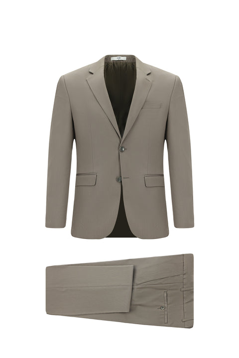 Dark Mink 4 Drop Relaxed Fit Cotton Lyocell Suit