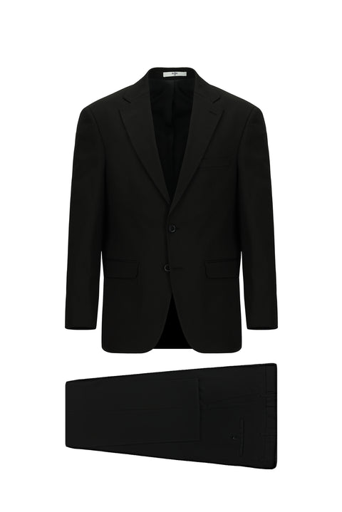 Black 4-Drop Relaxed Fit Suit