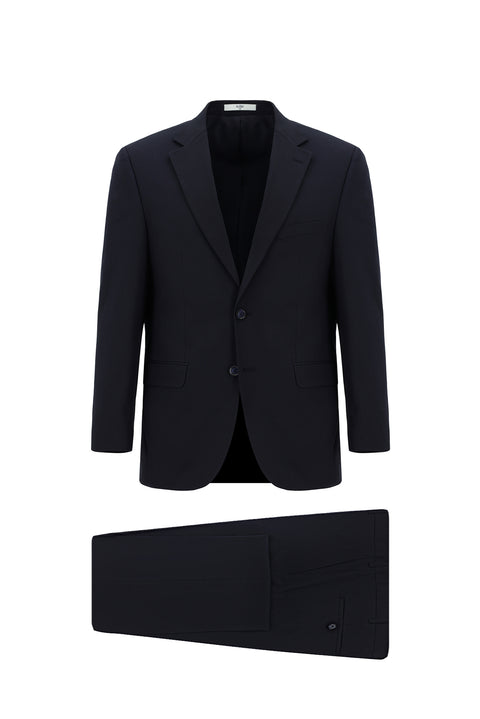 Dark Navy 4-Drop Relaxed Fit Suit