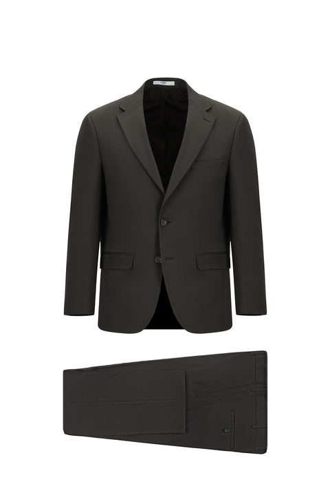Dark Brown 4-Drop Relaxed Fit Suit