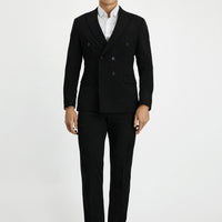 Black 7 Drop Slim Fit Narrow Cut Seasonal Double-Breasted Suit