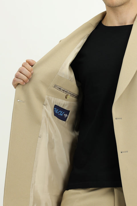 Light Beige 6 Drop Regular Fit Standard Cut Seasonal Double-Breasted Suit