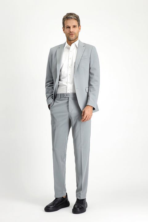 Light Grey 4 Drop Relaxed Fit Casual Suit