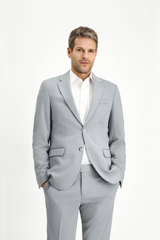  Açık Gri 7 Drop Slim Fit Dar Kesim Mevsimlik Takım Elbise