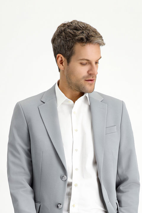 Light Grey 4 Drop Relaxed Fit Casual Suit