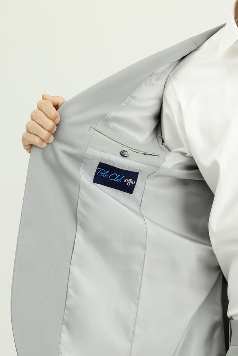 Light Grey 4 Drop Relaxed Fit Casual Suit