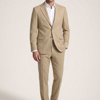 Açık Bej 7 Drop Slim Fit Dar Kesim Mevsimlik Takım Elbise