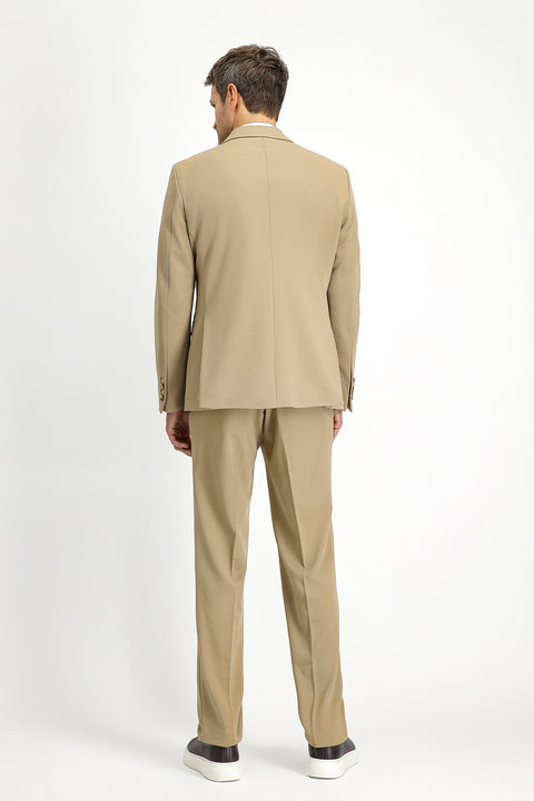 Light Beige 7 Drop Slim Fit Narrow Cut Seasonal Suit