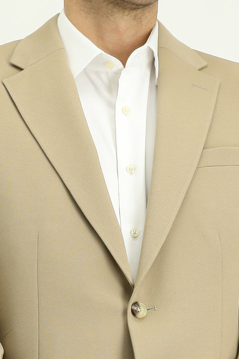 Light Beige 4-Drop Relaxed Fit Casual Seasonal Suit