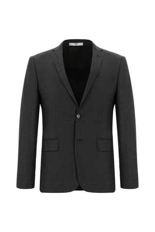  Koyu Kahve 7 Drop Super Slim Fit Eksra Dar Kesim Desenli Takım Elbise