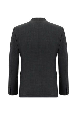  Koyu Kahve 7 Drop Super Slim Fit Eksra Dar Kesim Desenli Takım Elbise