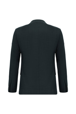  Koyu Yeşil 7 Drop Super Slim Fit Eksra Dar Kesim Desenli Takım Elbise