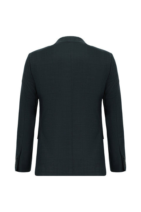Dark Green 7 Drop Super Slim Fit Extra Narrow Cut Patterned Suit