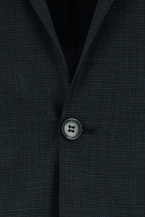 Dark Green 7 Drop Super Slim Fit Extra Narrow Cut Patterned Suit