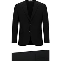 Black 6-Drop Regular Fit Standard Cut Suit