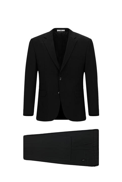 Black 7 Drop Slim Fit Narrow Cut Suit