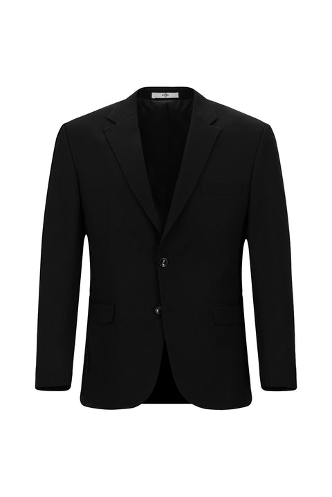 Black 6-Drop Regular Fit Standard Cut Suit
