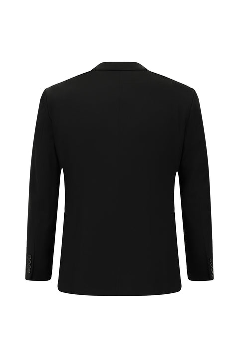 Black 6-Drop Regular Fit Standard Cut Suit