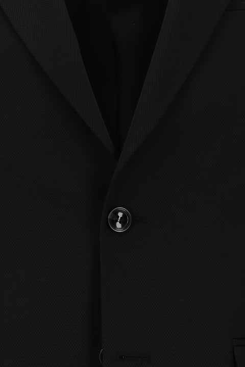 Black 6-Drop Regular Fit Standard Cut Suit
