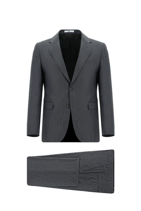 Dark Gray 7 Drop Slim Fit Narrow Cut Suit