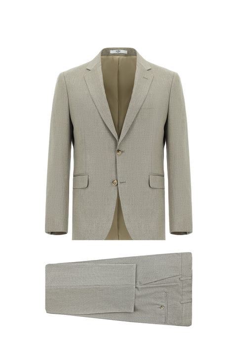Açık Vizon 7 Drop Slim Fit Dar Kesim Takım Elbise