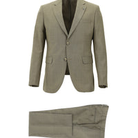 Medium Mink 7 Drop Slim Fit Patterned Suit