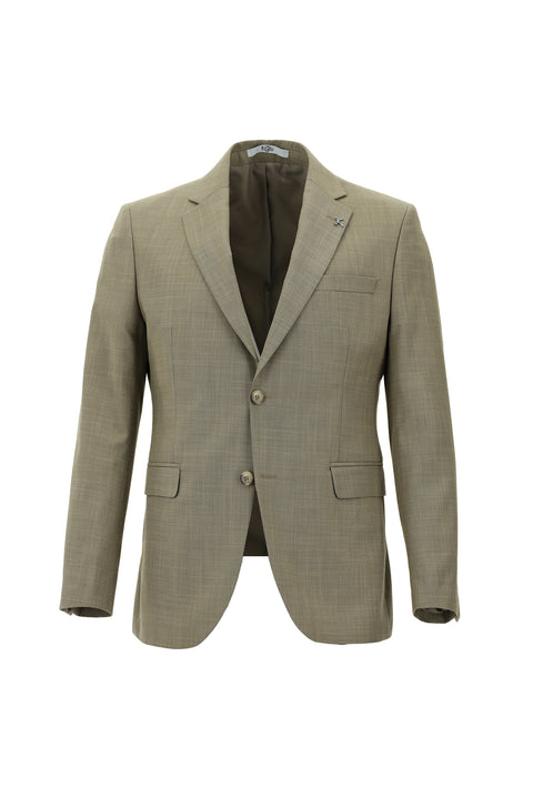 Medium Mink 7 Drop Slim Fit Patterned Suit