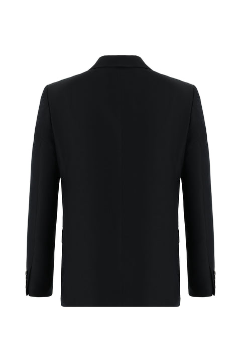 Black 6-Drop Regular Fit Standard Cut Double-Breasted Suit