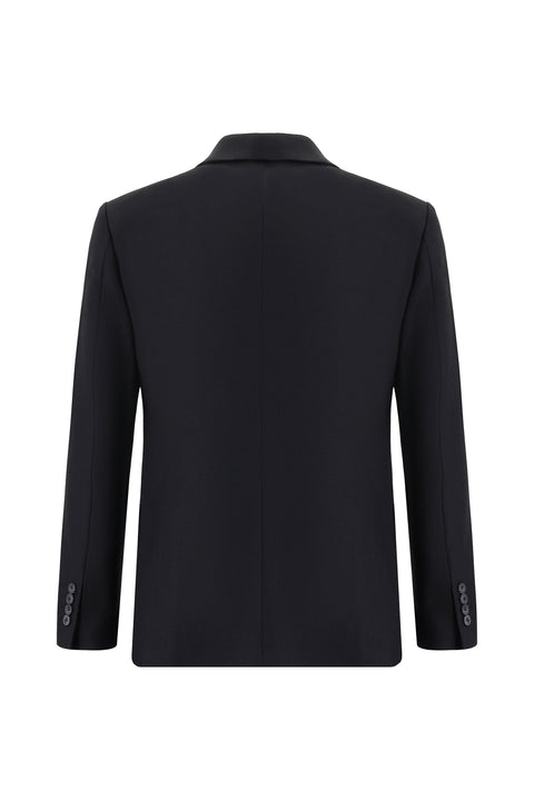 Black 6 Drop Regular Fit Standard Cut Patterned Suit