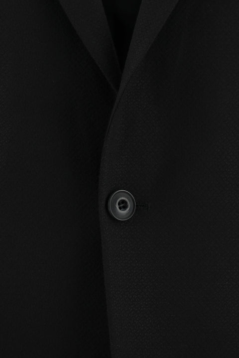 Black 6 Drop Regular Fit Standard Cut Patterned Suit