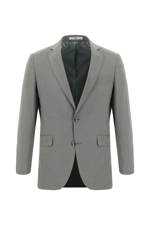 Medium Gray 6 Drop Regular Fit Standard Cut Patterned Suit