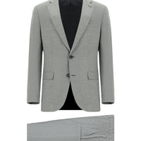 Medium Grey 6 Drop Regular Fit Standard Cut Patterned Suit