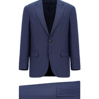 Light Navy Blue 6 Drop Regular Fit Standard Cut Patterned Suit
