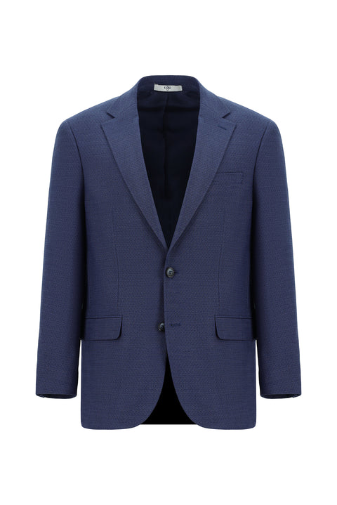 Light Navy Blue 6 Drop Regular Fit Standard Cut Patterned Suit