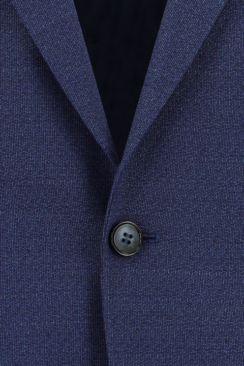 Açık Lacivert 7 Drop Slim Fit Dar Kesim Desenli Takım Elbise