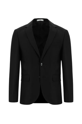  Siyah 7 Drop Slim Fit Dar Kesim Desenli Takım Elbise