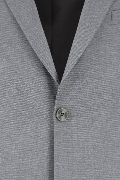 Medium Grey 4 Drop Relaxed Fit Patterned Suit