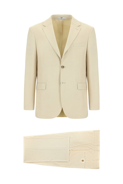 Off-white 4-drop relaxed fit patterned suit