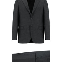Light Anthracite 4-Drop Relaxed Fit Patterned Suit
