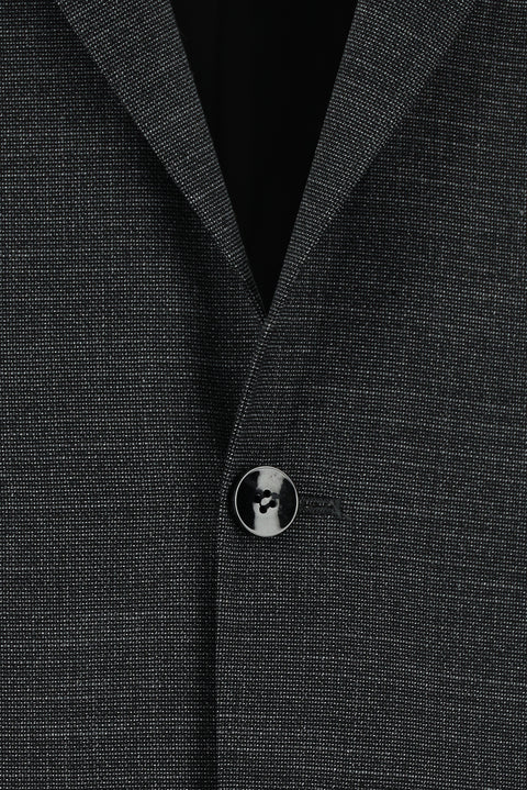 Light Anthracite 4-Drop Relaxed Fit Patterned Suit